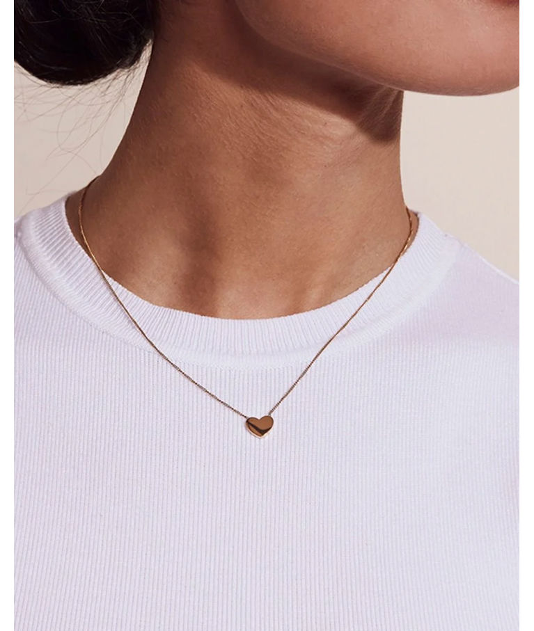 Stålhalsband Pure Heart gold CC