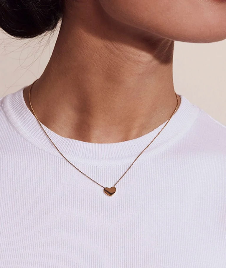 Stålhalsband Pure Heart gold CC