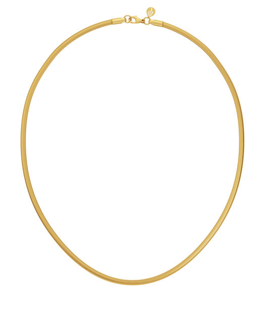 Stålhalsband Herringbone 40 cm gold CC