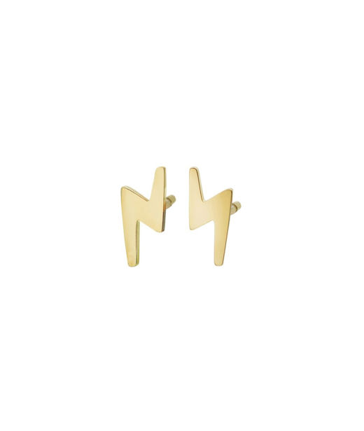 Stålörhänge Lightning studs gold