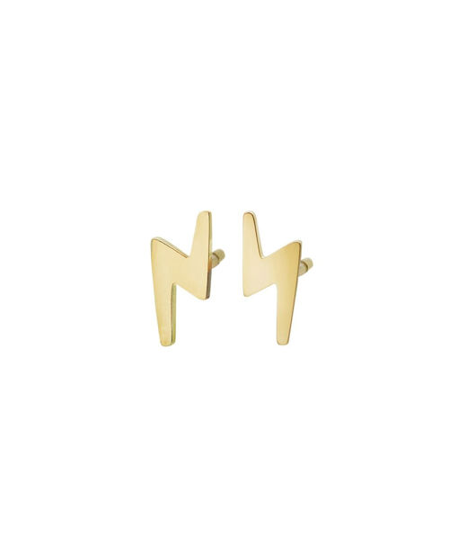 Stålörhänge Lightning studs gold