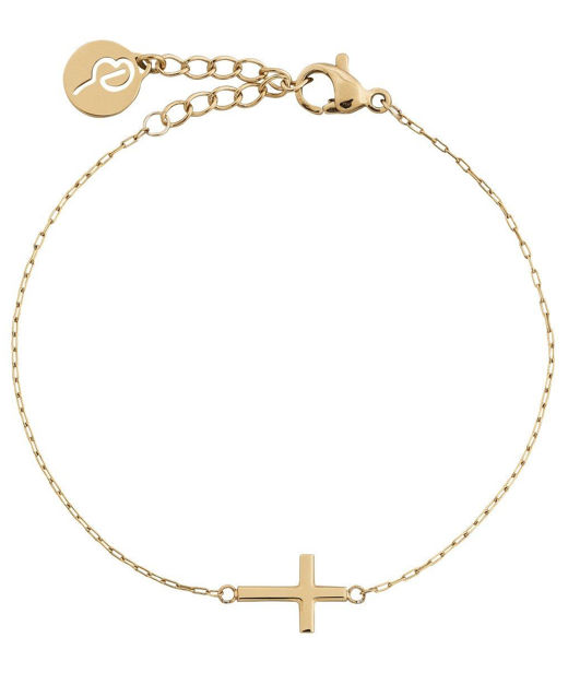 Stålarmband Spirit Cross gold SU21