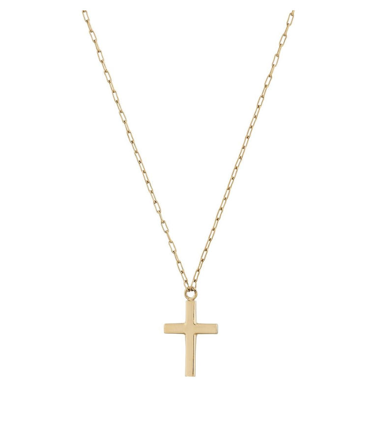Stålhalsband Spirit Cross gold SU21