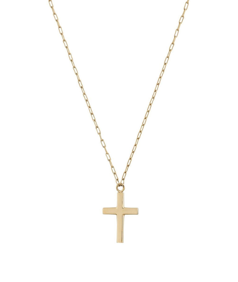 Stålhalsband Spirit Cross gold SU21