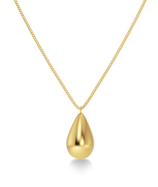Stålhalsband Drop gold