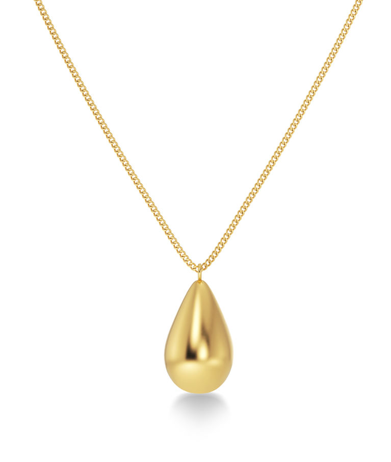 Stålhalsband Drop gold