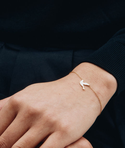 Stålarmband Dove gold CC