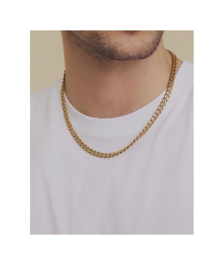 Stålhalsband Clark Chain 50cm (HERR) gold