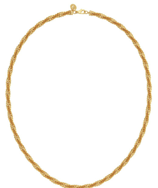 Stålhalsband Tinsel 45cm gold.