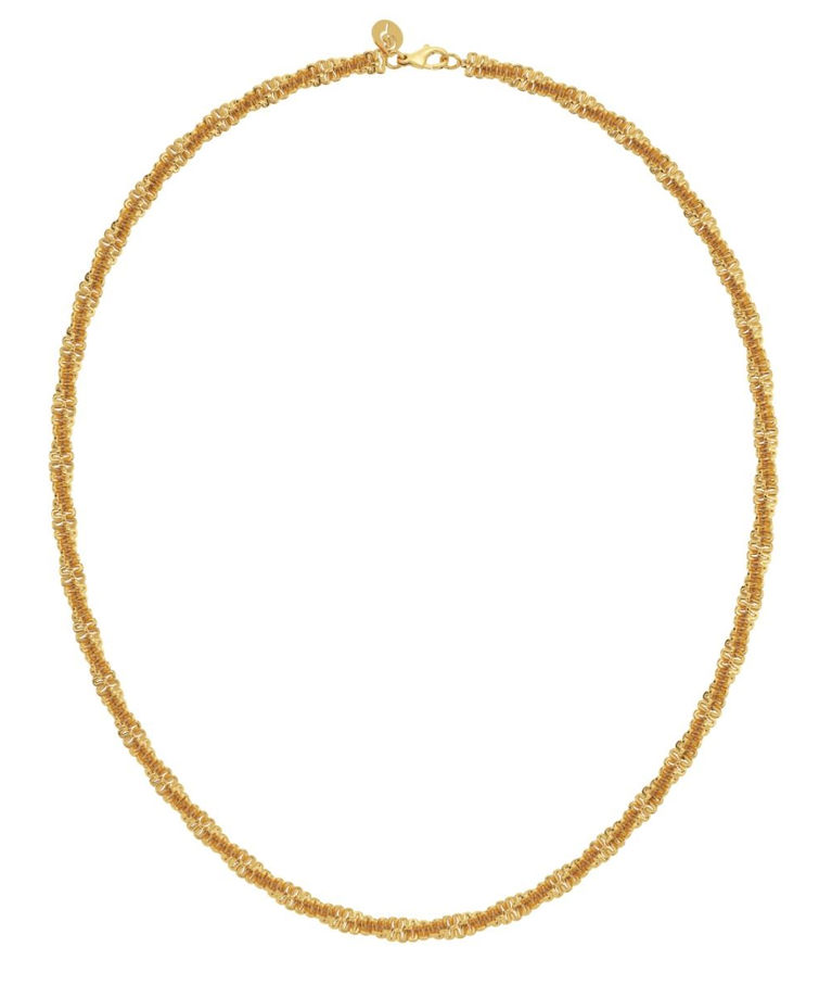 Stålhalsband Tinsel 45cm gold.