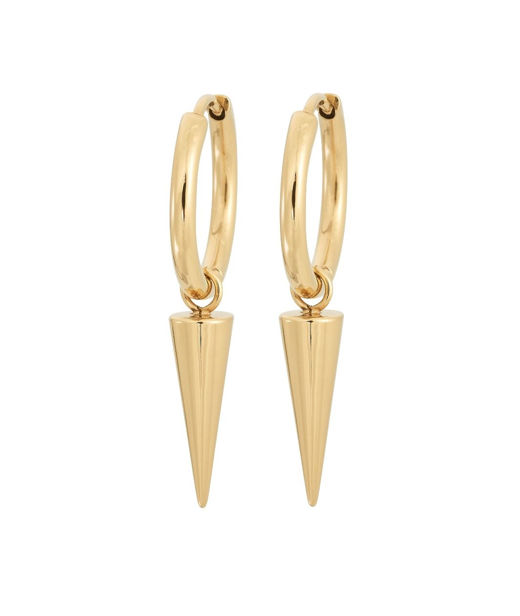 Stålörhänge Peak Hoops gold