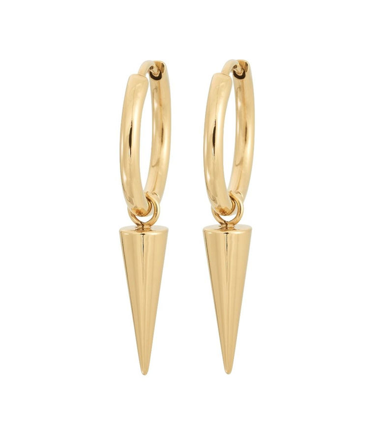 Stålörhänge Peak Hoops gold