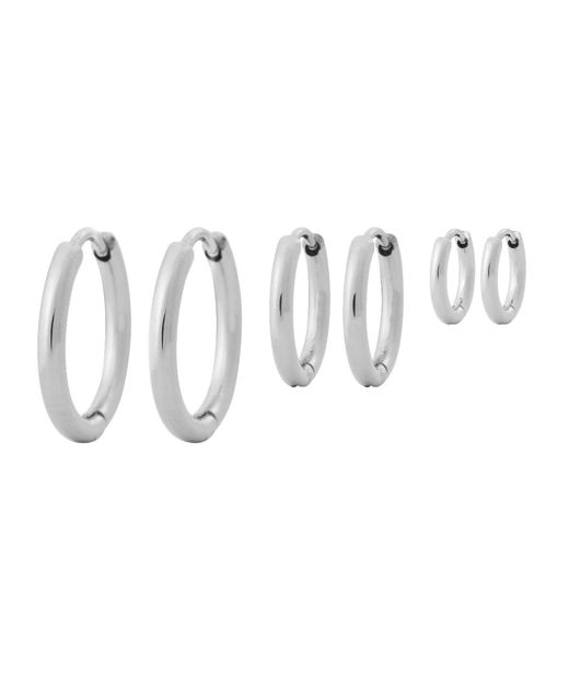 Stålörhänge Triple Pair Hoops