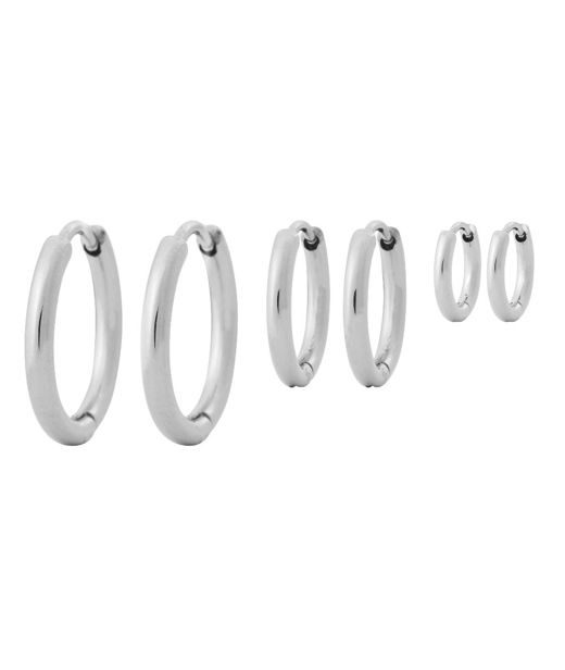 Stålörhänge Triple Pair Hoops