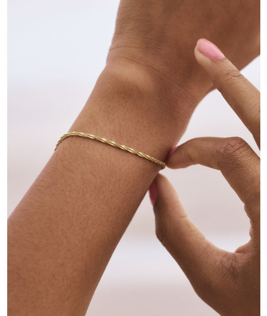 Stålarmband Tinsel Thin gold