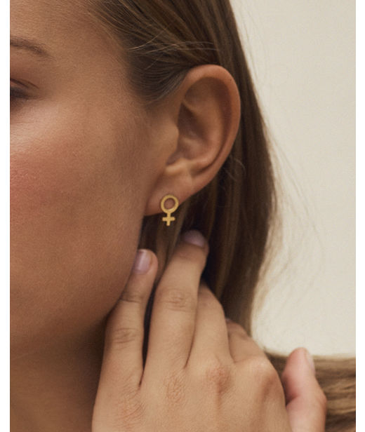Stålörhänge Venus Studs gold