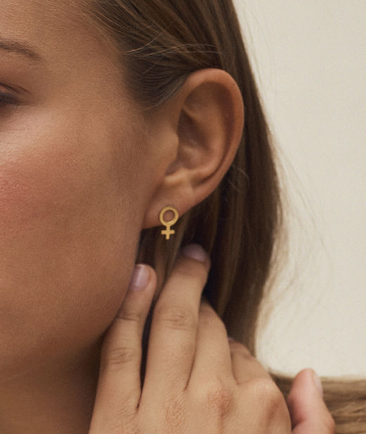 Stålörhänge Venus Studs gold