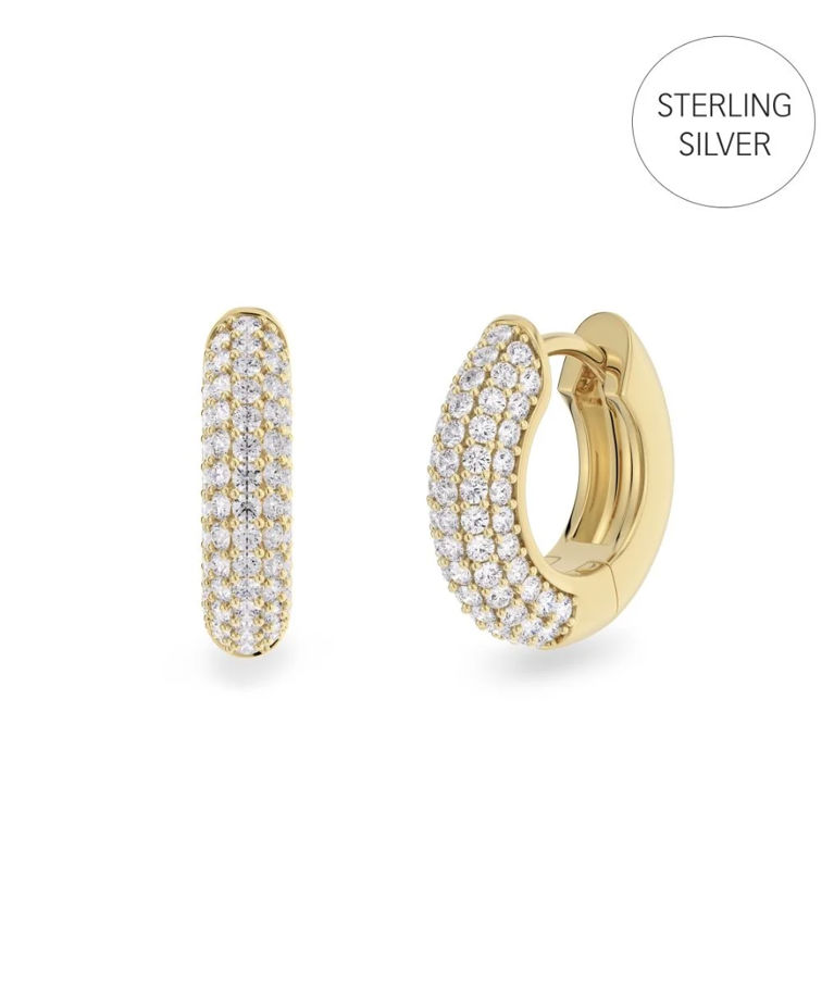 Silverörhängen Luxe Hoops fg