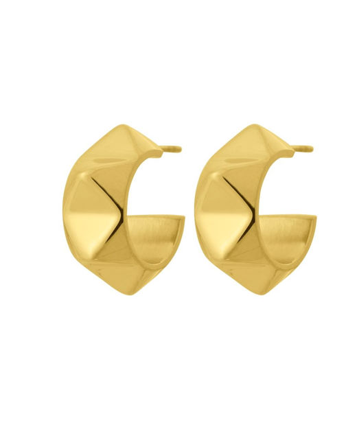 Stålörhänge Peak Rivet Creol gold