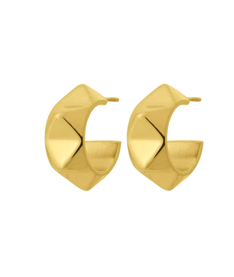 Stålörhänge Peak Rivet Creol gold