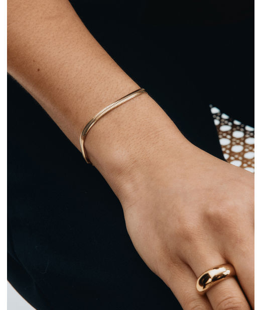 Stålarmband Herringbone gold