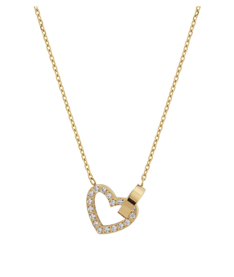 Stålhalsband Eternal Heart Gold AU23