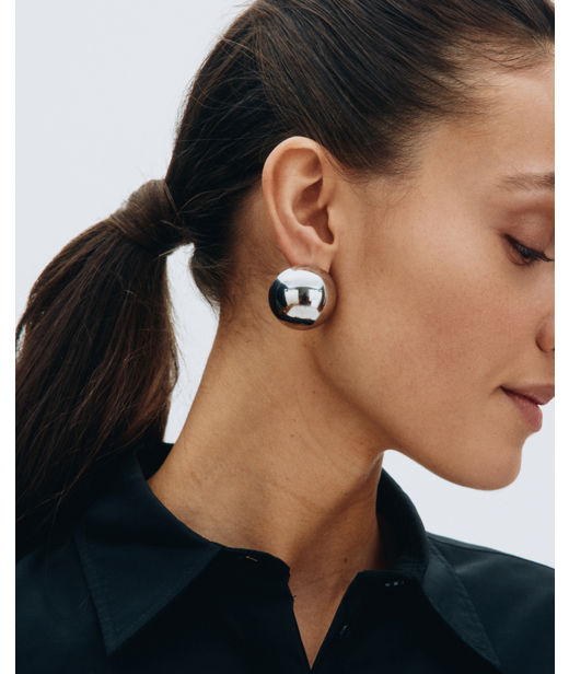 Stålörhängen Beads Studs Maxi Steel