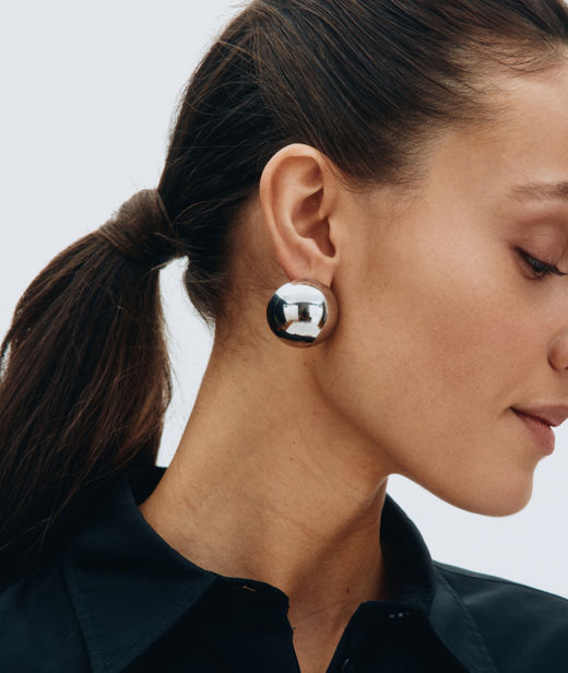 Stålörhängen Beads Studs Maxi Steel