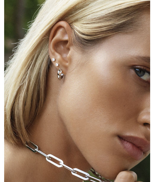 Stålörhänge One Studs Crown Mini AU23