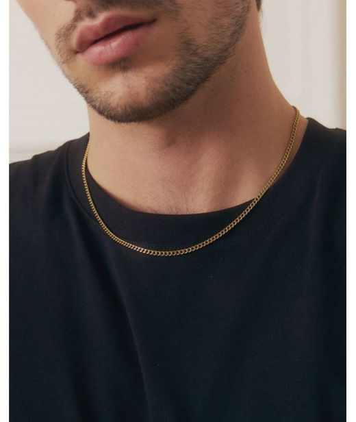 Stålhalsband Sam 50cm (HERR) gold