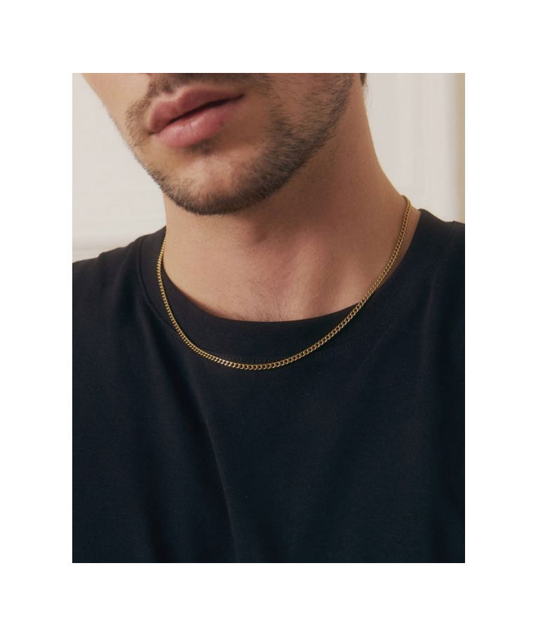 Stålhalsband Sam 50cm (HERR) gold