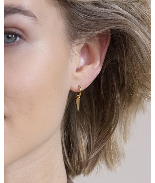 Stålörhänge Peak Hoops Mini gold