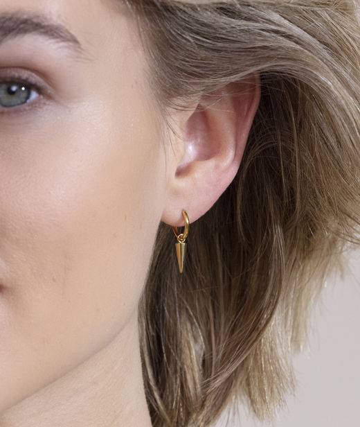 Stålörhänge Peak Hoops Mini gold