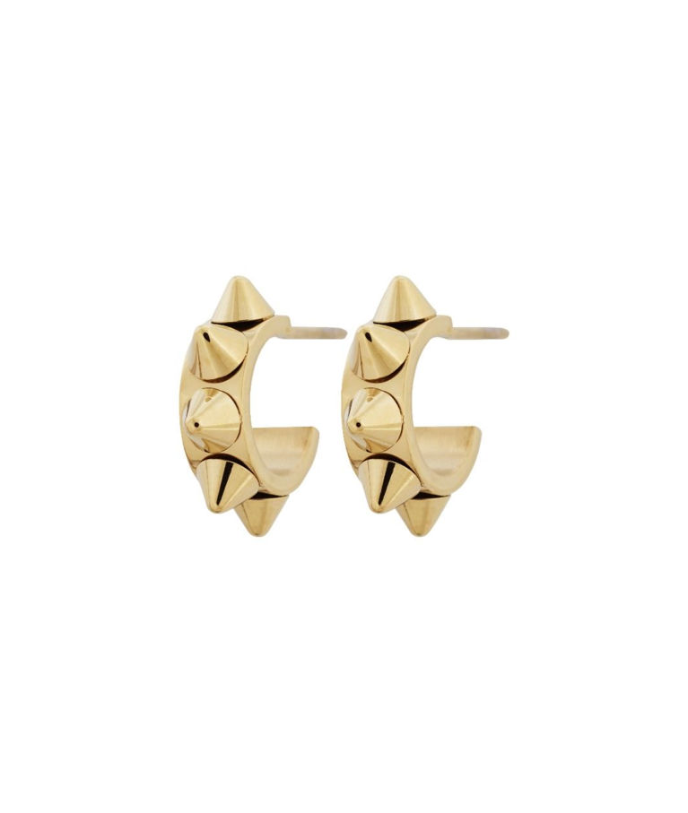 Stålörhänge Peak Creoles Mini gold
