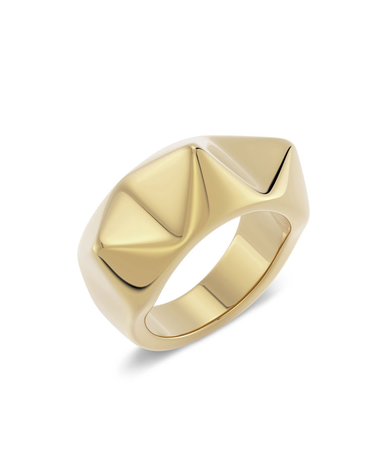 Stålring Rivet Gold L SIZE L