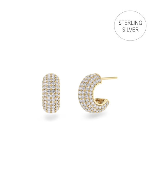 Silverörhängen Luxe Creoles fg