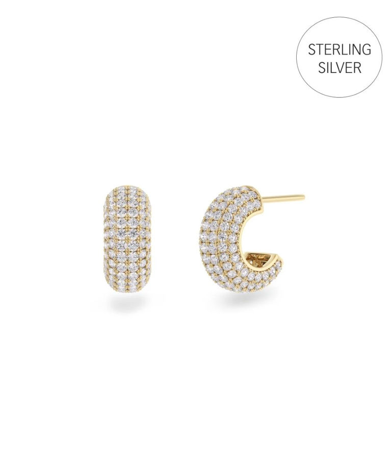 Silverörhängen Luxe Creoles fg