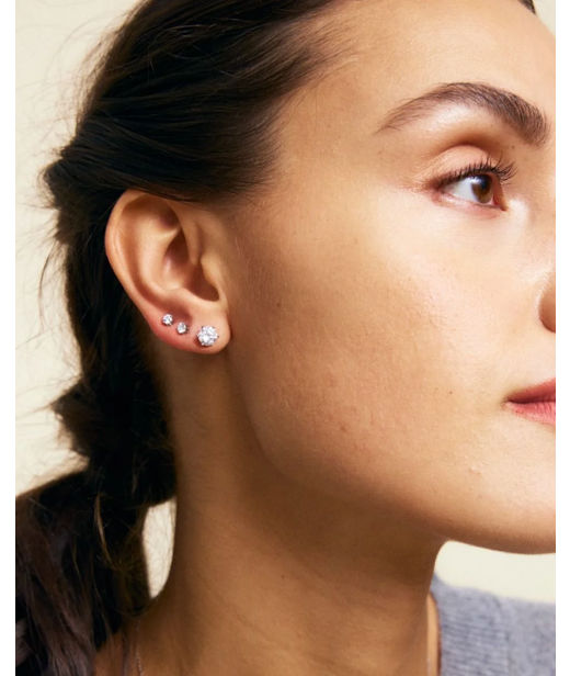 Stålörhänge Crown Studs L