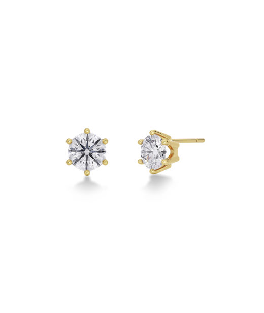 Stålörhänge Crown Studs L gold