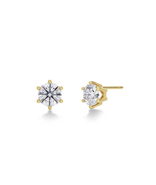 Stålörhänge Crown Studs L gold
