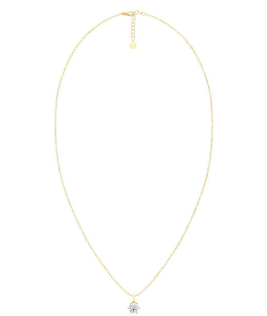 Stålhalsband Crown gold