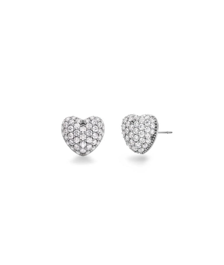 Silverörhängen Heart Stud Sparkle