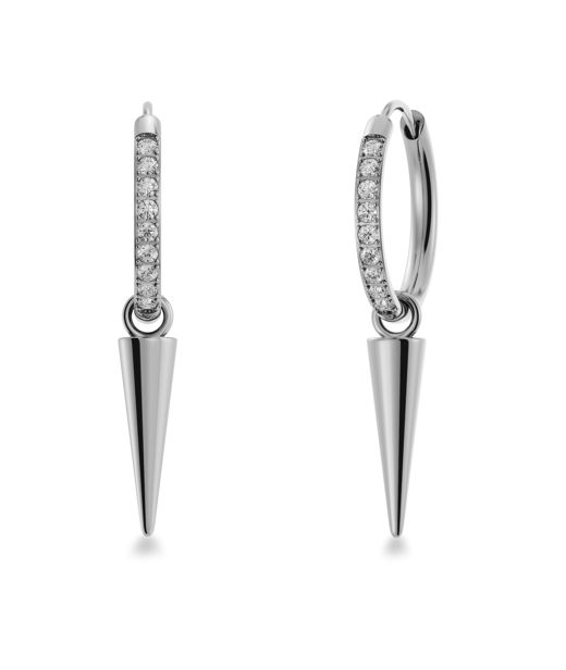 Stålörhängen Peak Hoops Sparkle
