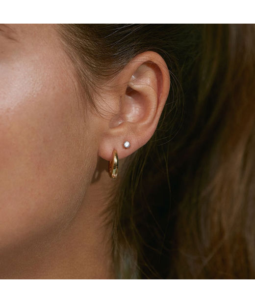 Stålörhänge Crown Studs Mini gold