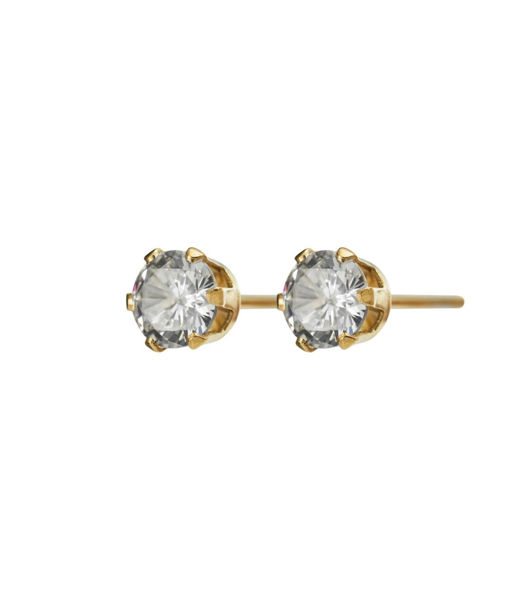 Stålörhänge Crown studs gold
