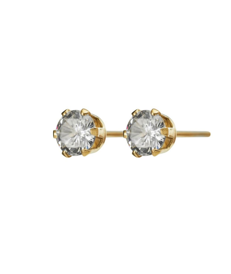 Stålörhänge Crown studs gold
