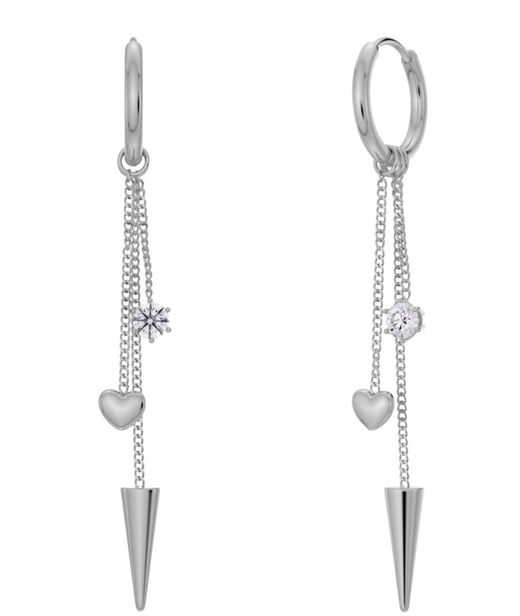 Stålörhänge Peak Hoops Multi Heart