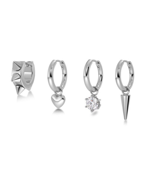 Stålörhänge Peak Hoops One Heart