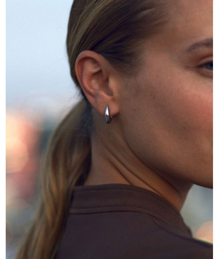 Stålörhänge Crest Hoops S.