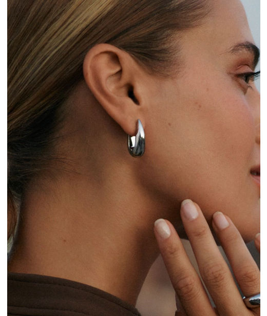 Stålörhänge Crest Hoops L